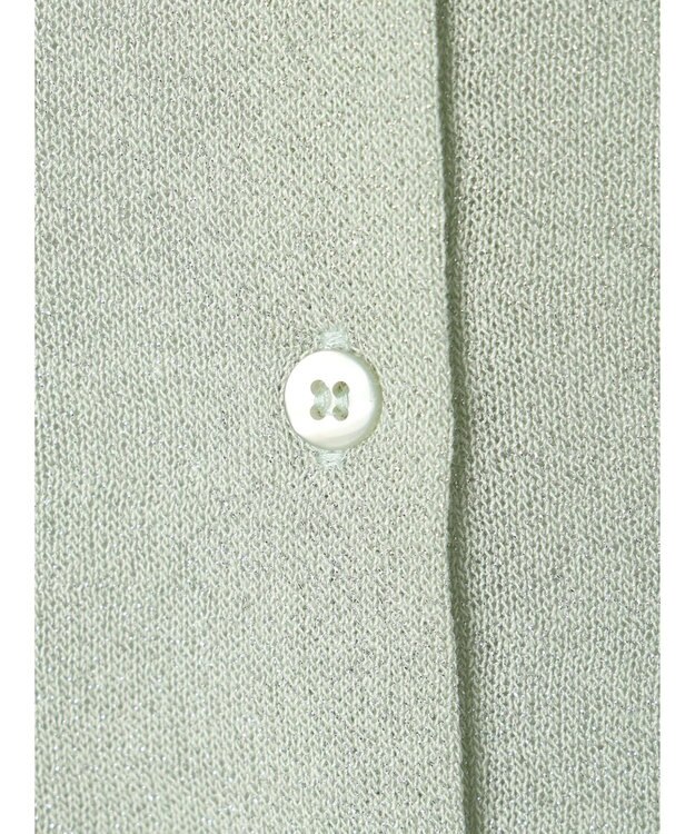 Green Parks ラメクルーネックカーディガン Light Green