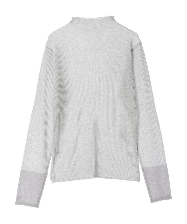 Green Parks AnriettMusee ラメ切替スリーブリブシアーニット Light Gray