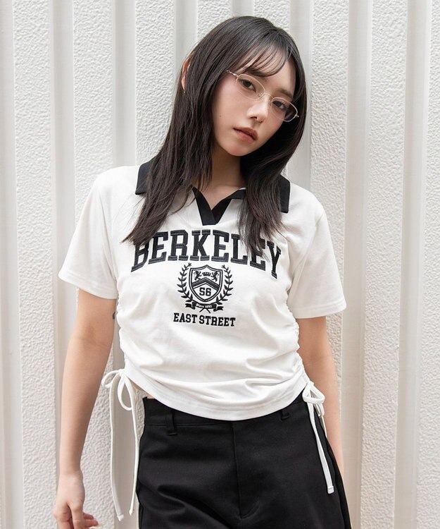 WEGO スキッパーサイドドロストT ホワイト