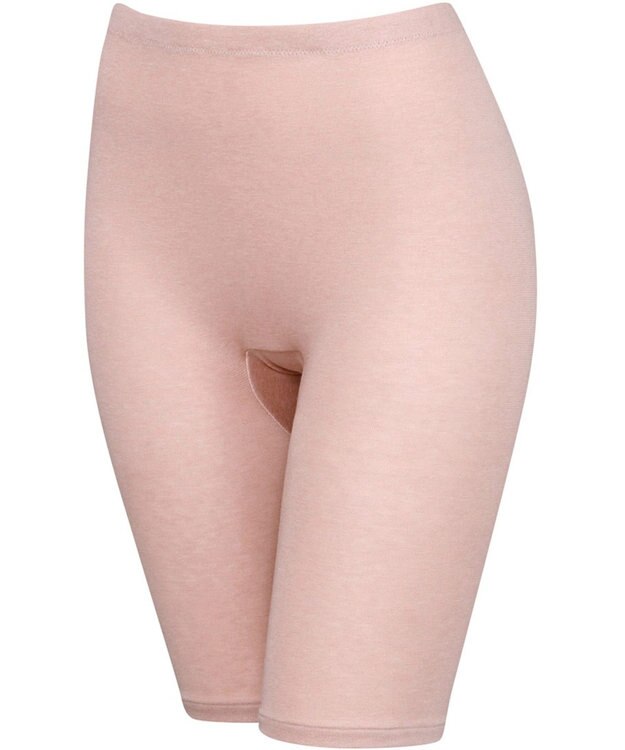 Wing あったかインナーボトム 綿混 裏起毛 よく伸びる素材 【ラクのびサーモ】 ひざ上丈 秋 冬 ER6413 ウイング／ワコール シェルピンク