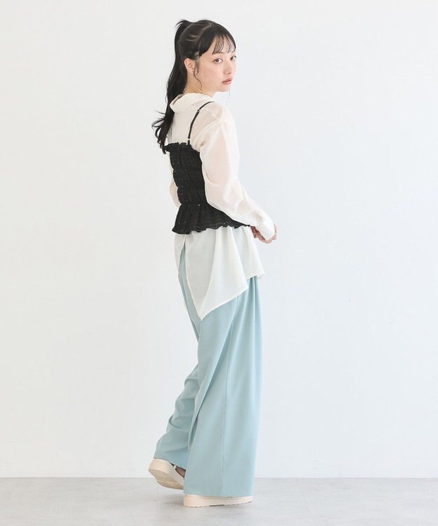 earth music&ecology スパンコールシャーリングビスチェ Black