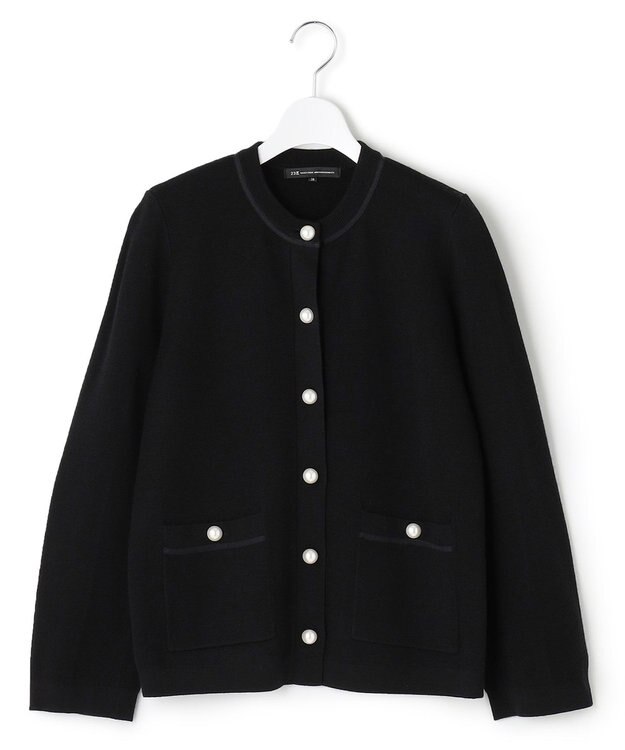 23区 【CLASSY.1月号掲載】ウールブレンド カーディガン ブラック系