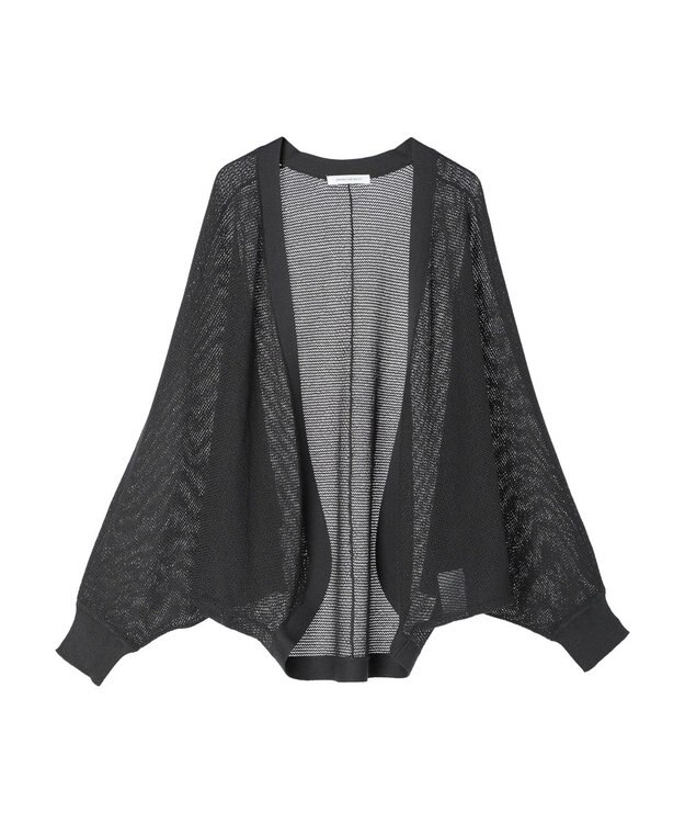 AMERICAN HOLIC ニュアンスメッシュニットカーディガン Charcoal Gray