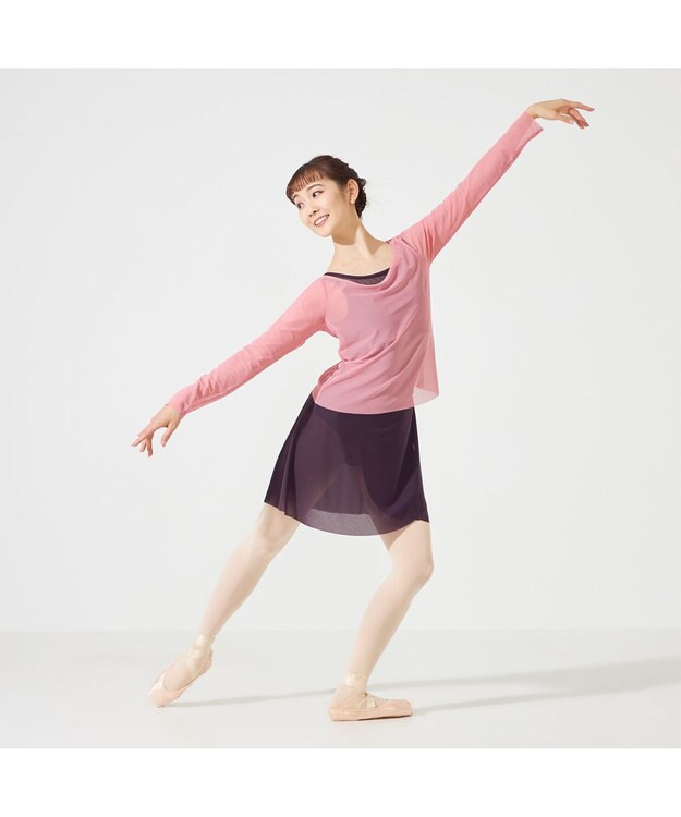 Chacott チュールトップ ピンク