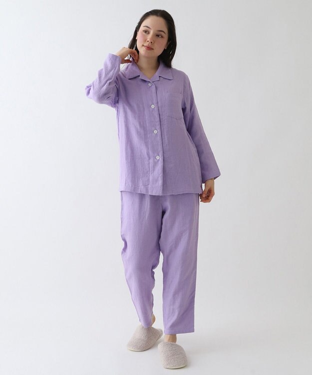 UCHINO マシュマロガーゼベーシックレディスパジャマ バイオレット