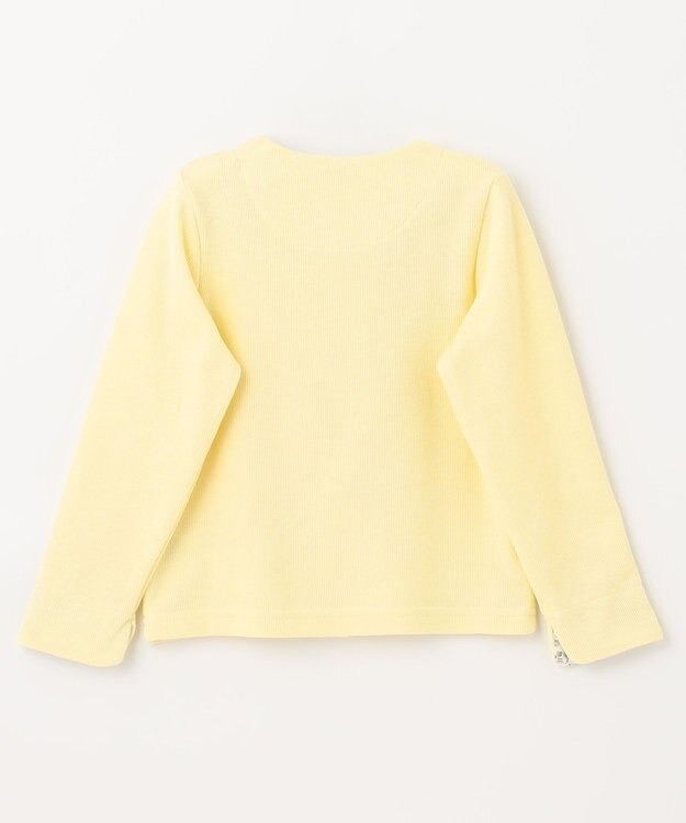 ANY KIDS スナップボタン リボン カーディガン ライトイエロー