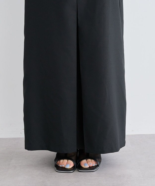 Green Parks ウエストレイヤーボックスプリーツスカート Black