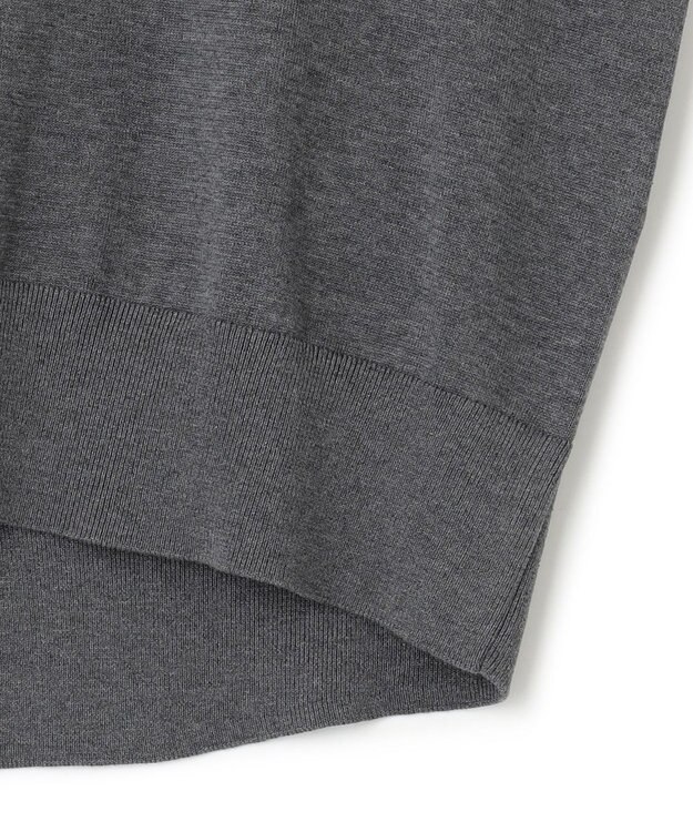 23区 【洗える】シルクコットン Vネック ニット ライトグレー系