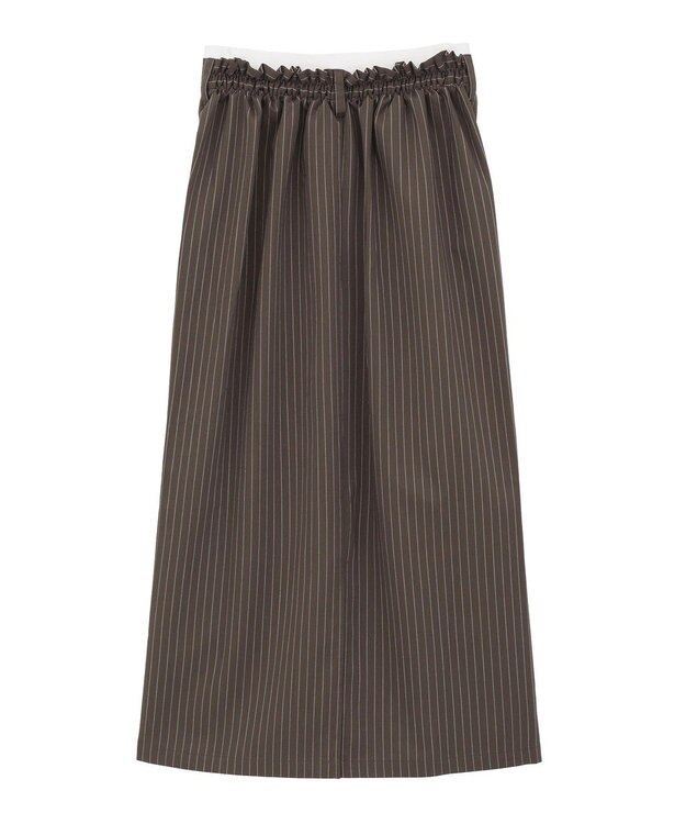 Green Parks ウエストレイヤーボックスプリーツスカート Brown