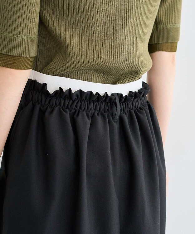 Green Parks ウエストレイヤーボックスプリーツスカート Black