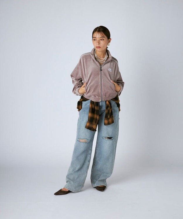 OP／FILA 【Kappa】ベロアトラックジャケット グレー