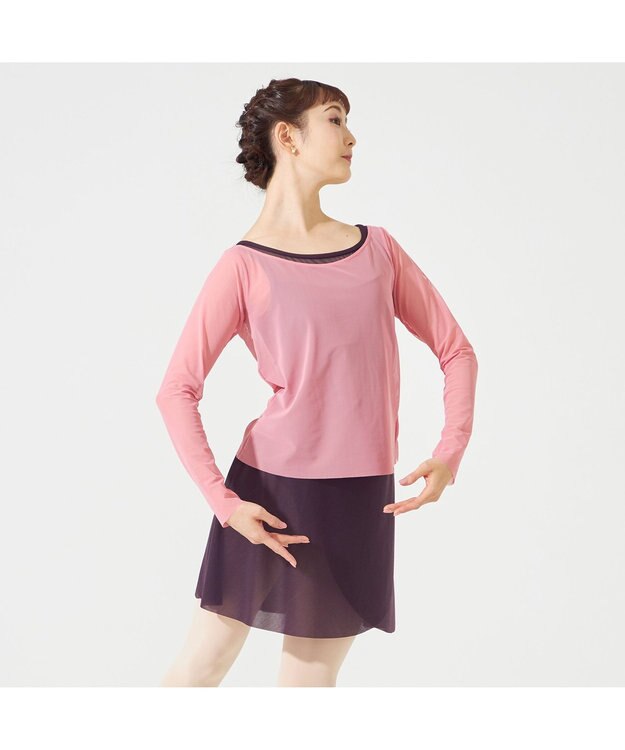 Chacott チュールトップ ピンク