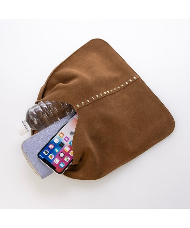 UNBILLION カシュカシュ cachecache / スエードスタッズミニホーボーバッグ キャメル