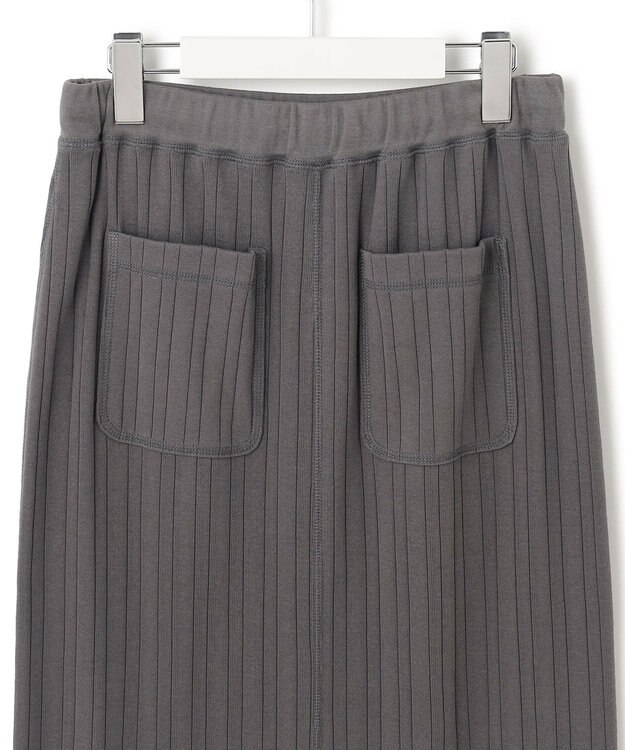 23区 【SLOW/洗える】ランダムリブフライス スカート グレー系