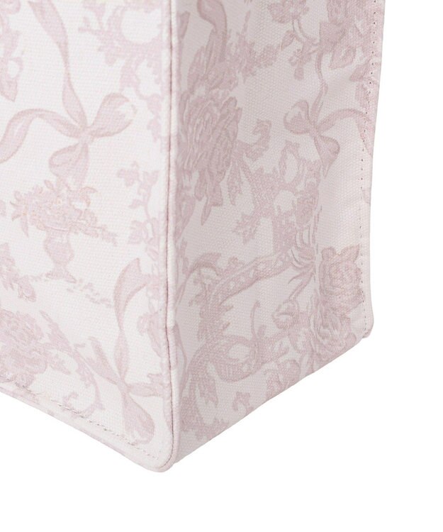 Maison de FLEUR フラワーガーデンロゴ刺繍スクエアトート Pink