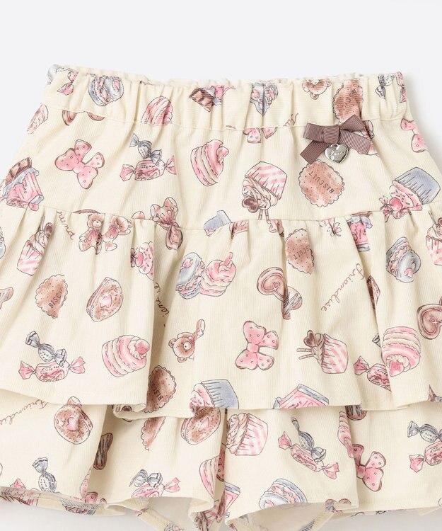 ANY KIDS スイーツ プリント キュロット エクリュ系