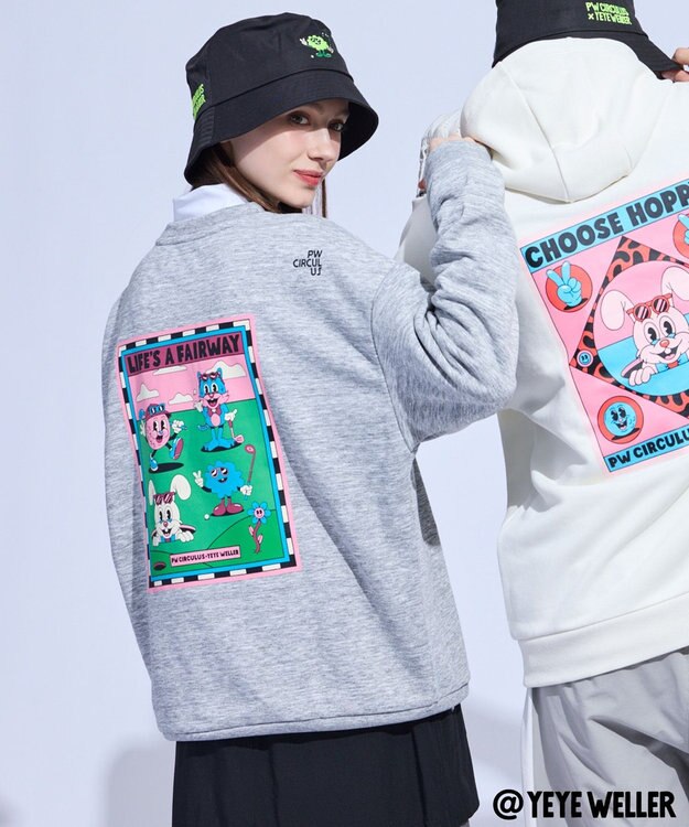 PW CIRCULUS 【UNISEX】【コラボアイテム】Yeyeコラボ スウェット ゴルフ グレー系