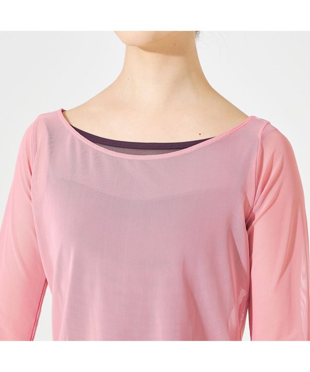 Chacott チュールトップ ピンク