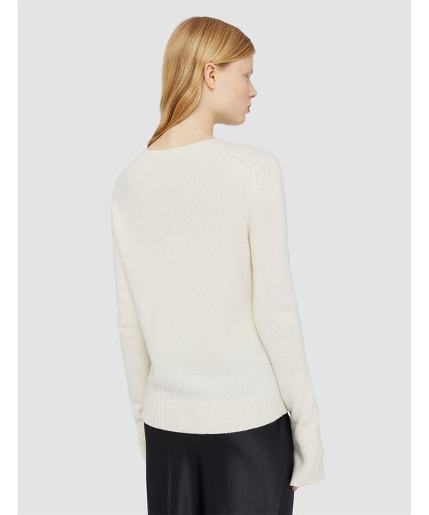 JOSEPH 【FOUNDATIONS】ライトピュアカシミヤ　ラウンドネックニット Ivory