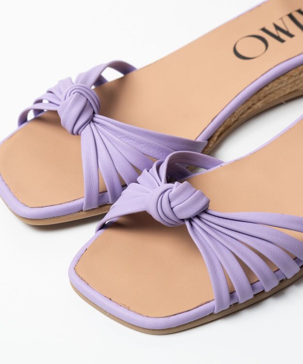 gaimo 【GAIMO/ガイモ】スクエアジュートサンダル パープル