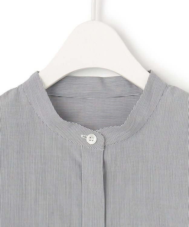 ICB 【CLASSY.1月号掲載・洗える】 クリーンブロード ボウタイブラウス ブラックストライプ系