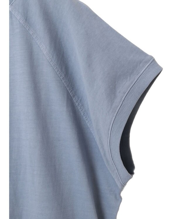 Green Parks ピグメントフレンチスリーブチュニック Sax