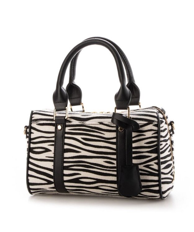 UNBILLION cachecache お財布ミニボストンバッグ ゼブラ