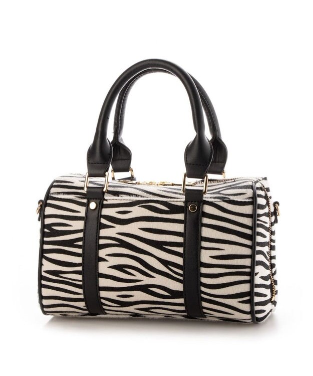 UNBILLION cachecache お財布ミニボストンバッグ ゼブラ