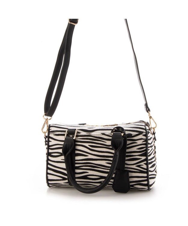 UNBILLION cachecache お財布ミニボストンバッグ ゼブラ