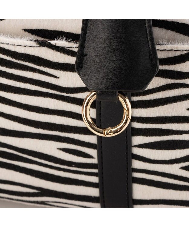 UNBILLION cachecache お財布ミニボストンバッグ ゼブラ