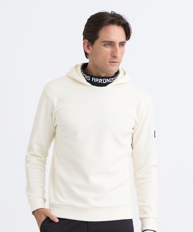 23区GOLF 【MEN】ストレッチ裏フリースフーディー ホワイト系