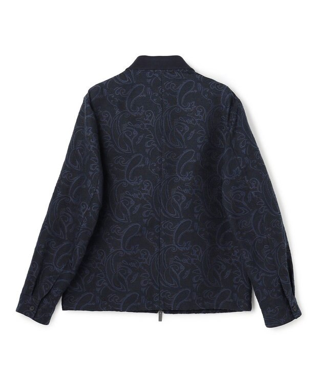 JOSEPH HOMME 【新柄】エスニカルスラブジャガード　ジップアップブルゾン ネイビー系