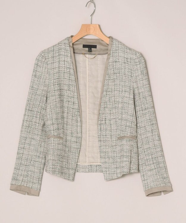 ICB ジャケット 新色追加・防シワ・速乾・洗える】Fied ノーカラージャケット