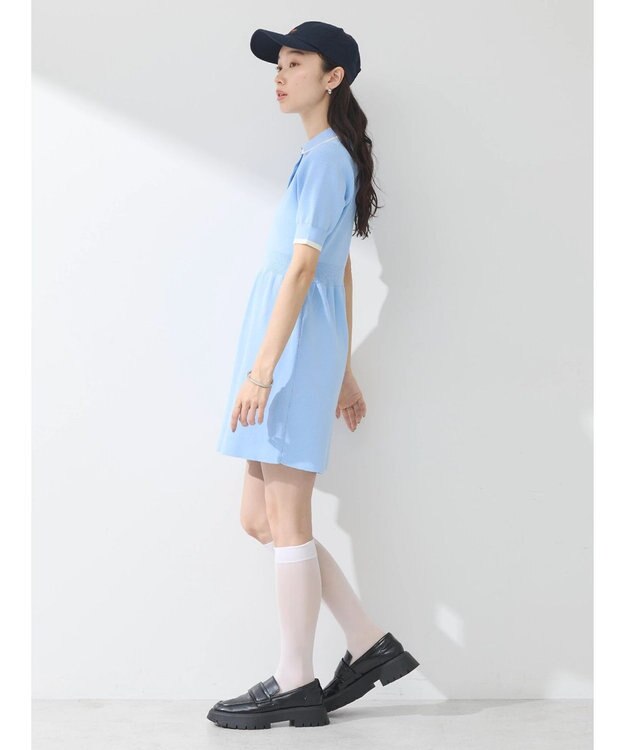 earth music&ecology ワンポイントポロワンピース White