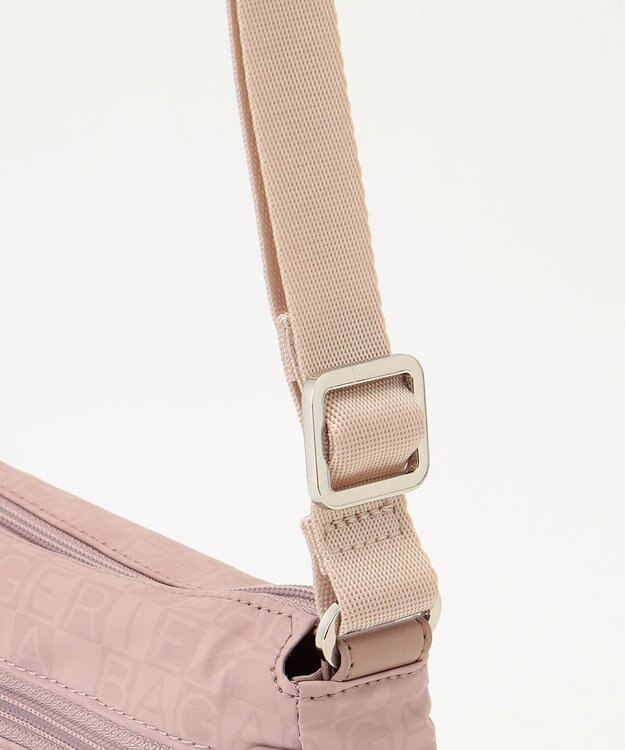 LA BAGAGERIE モノグラム　スクエアナイロンショルダー　SSサイズ ピンク