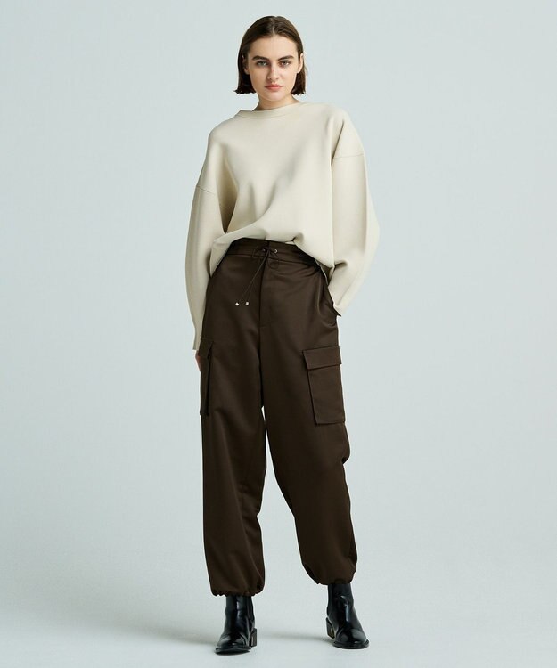 uncrave 【洗える】スムースニット スウェット風プルオーバー（uncrave WHITE） エクリュ