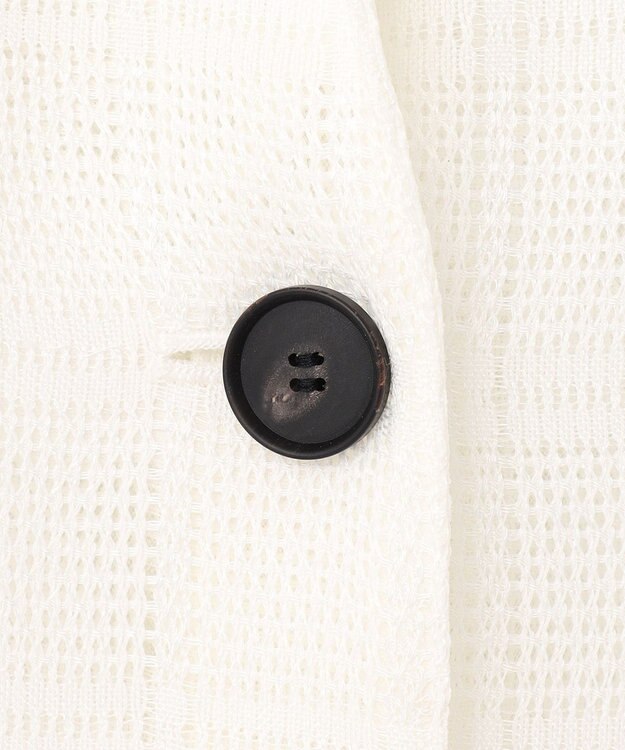 ICB スクエアチェックレノクロス レースジャケット オフホワイト系