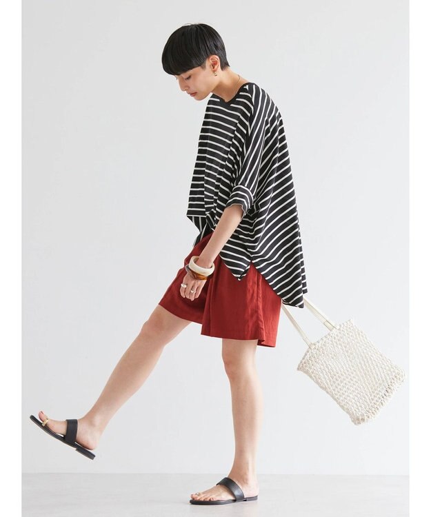 AMERICAN HOLIC リネンブレンドショートパンツ Brick Red