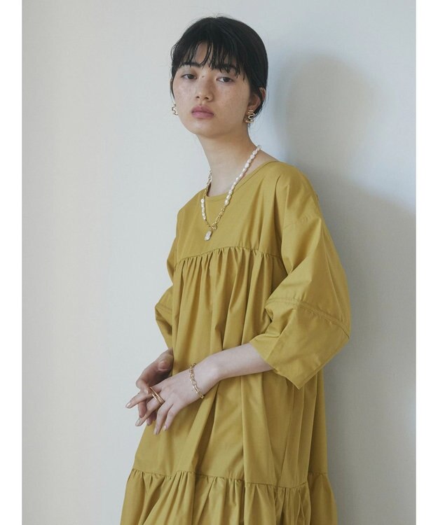 Green Parks ａ．ボリューム切り替えワンピース Yellow