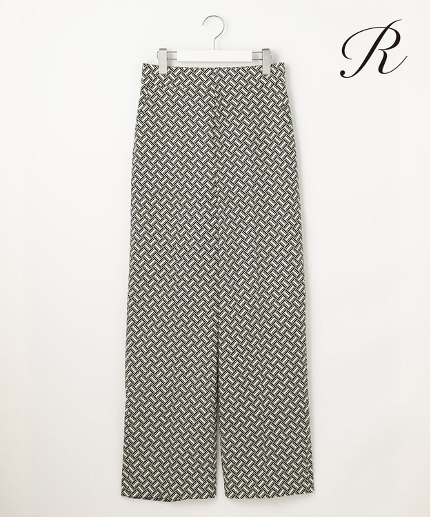 23区 S 【R(アール)】ジオメトリックプリント ワイドパンツ ジオメトリックプリント