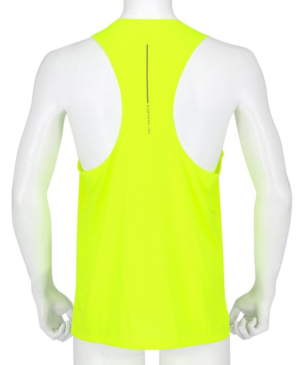 CW-X 【MEN】 CW-X トップス 【薄軽ランニングシャツ】 ノースリーブ タンクトップ スクエアネック 吸汗速乾性(本体) メンズ DLO180 /ワコール イエロー