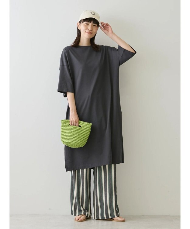 AMERICAN HOLIC サイドスリットカットワンピース1 Charcoal Gray