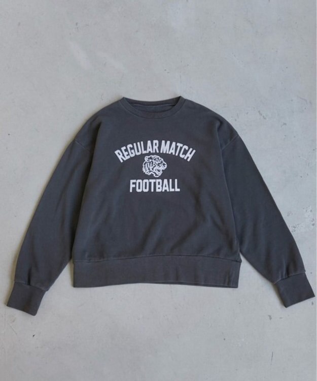 WEGO 【ANGIE VINTAGE】ピグメントカレッジロゴショートスウェット ブラックその他