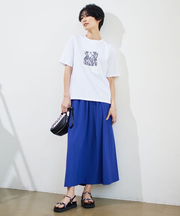 ICB 【洗える】 ロゴTEE カットソー オフホワイト系