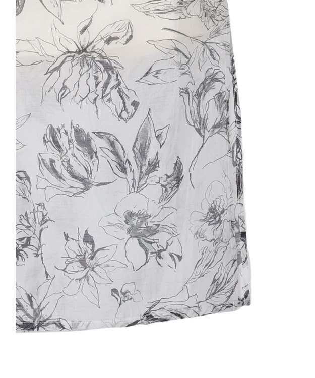 Green Parks モノトーンフラワータイトスカート Off White