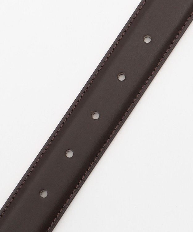 J.PRESS MEN 【定番】スムースレザーベルト ダークブラウン系