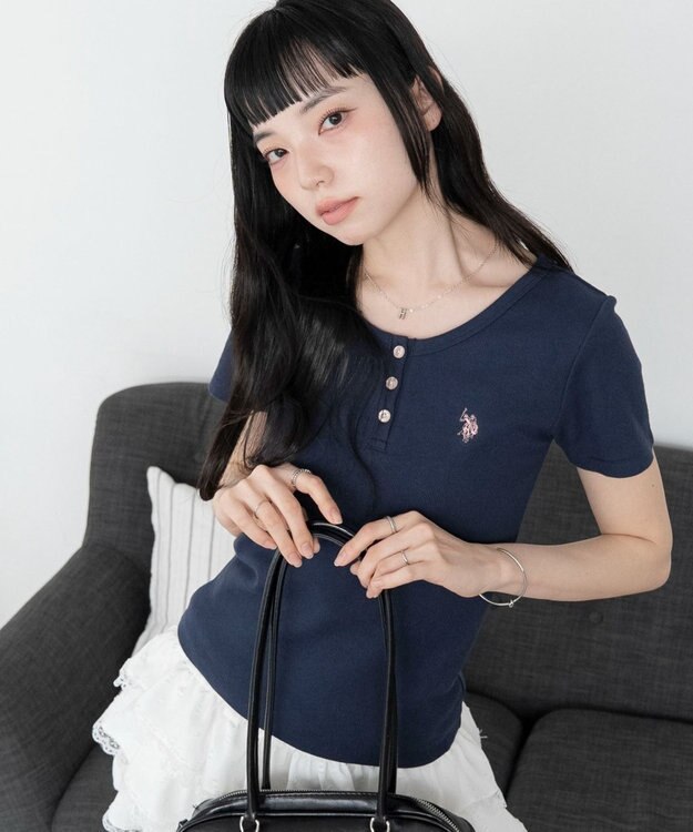 WEGO 別注USPOLOヘンリーネックT ネイビー