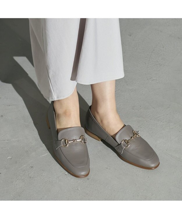 MODE ET JACOMO <carino>レザービットローファー ダークグレー