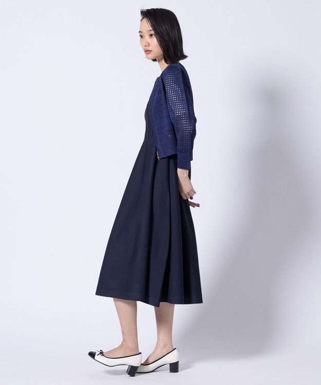 TOCCA 【洗える】SPIDERWEB KNIT ニットブルゾン ネイビー