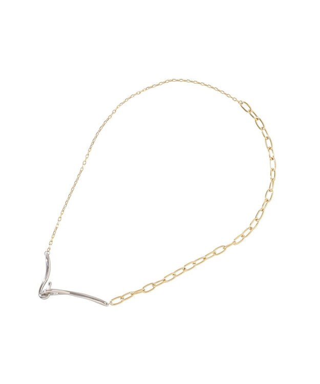 AMERICAN HOLIC 【ステンレス】バイカラーチェーンネックレス Gold